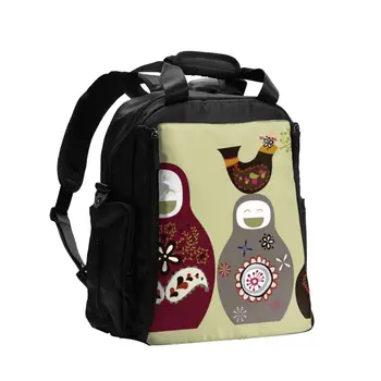 

Cute Russian Dolls Baby Nursing Bag Diaper Bag Large Capacity Travel Nappy Backpack