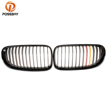 

POSSBAY Gloss Black Red Yellow Grille for BMW 3-Series E92 320xd/323i Coupe 2010-2013 Facelift Front Center Bumper Hood Grills