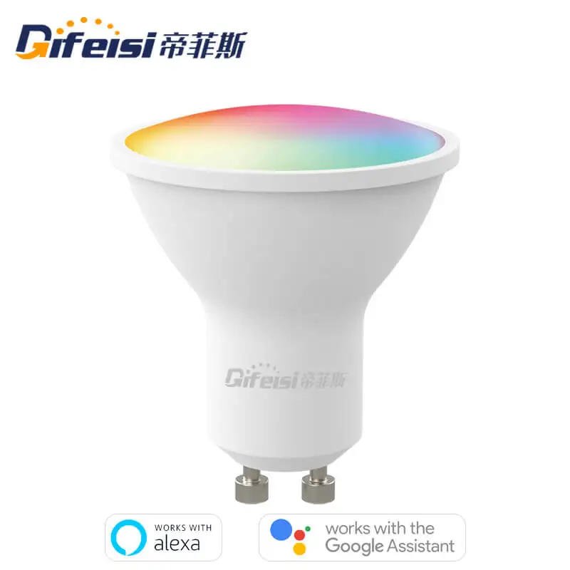 GU10 5W RGB LED Wireless Wifi Bulb Dimmable Light Smart APP Remote Control Lamp 