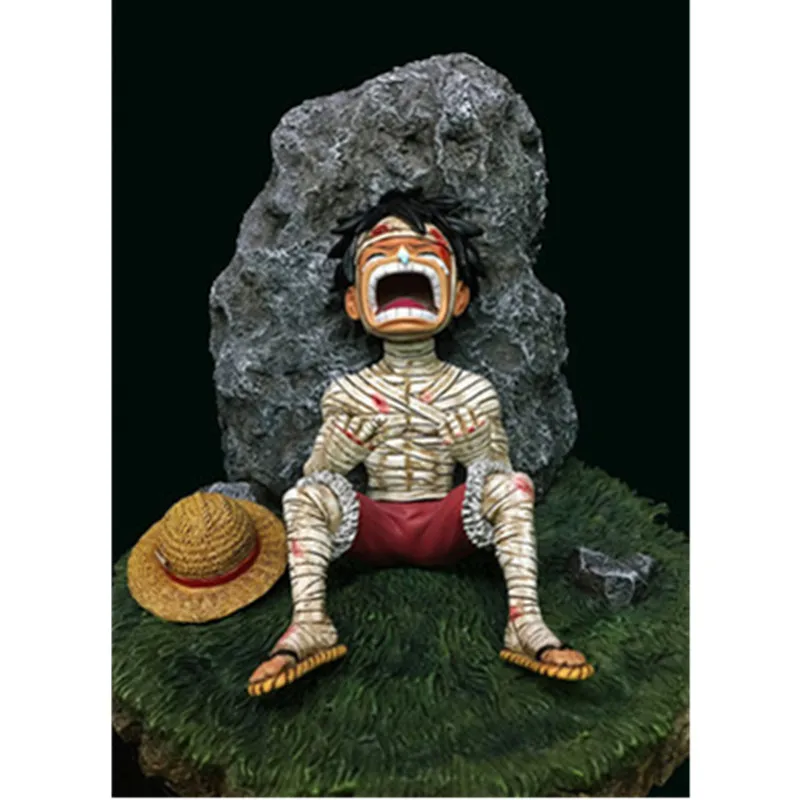 Многоцветный Сплошной бандажный плач Обезьяна D Luffy GK статуя ПВХ фигурка Коллекция Модель игрушки M2129 - Цвет: Многоцветный