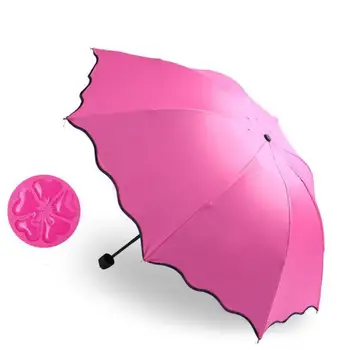 

HobbyLane Portable Triple Folding Rainproof Windproof Flowering Umbrella Anti-UV Sunproof Parasol Women's Umbrella Drop Shipping