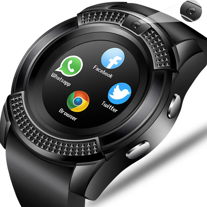 Смарт-часы для мужчин и женщин, наручные часы с поддержкой камеры, Bluetooth, SIM, TF карта, умные часы для телефона Android, пара часов+ коробка, PK y1
