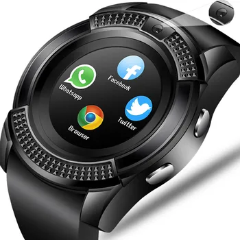 

Men Women Smart Watch WristWatch Support With Camera Bluetooth SIM TF Card Smartwatch For Android Phone Couple Watch+Box PK y1
