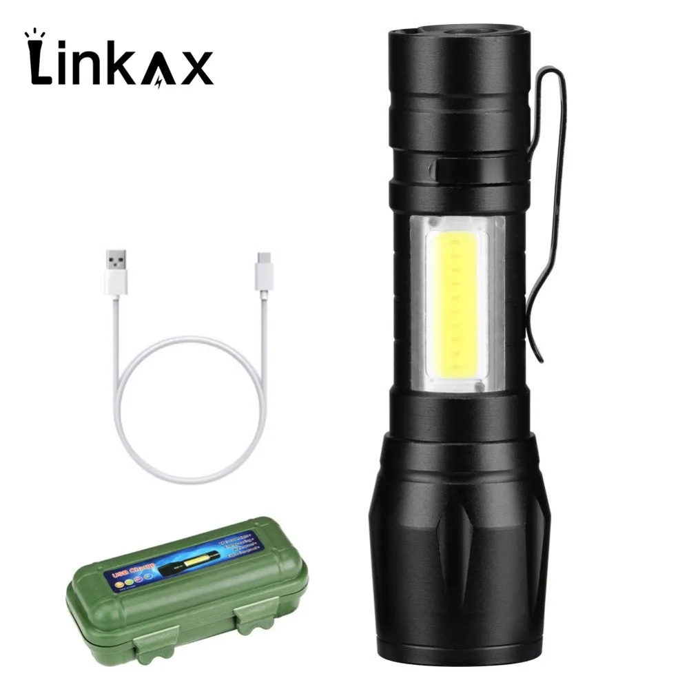 Linterna LED XPE COB linterna LED Rango ajustable|linterna pequeña LED