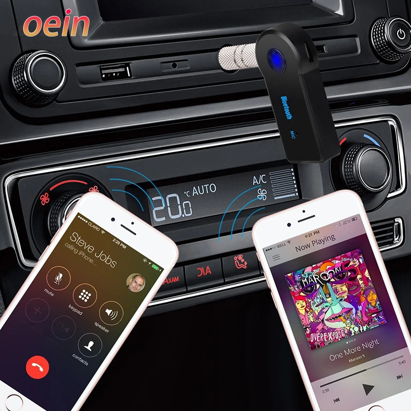 2 In 1 Wireless Bluetooth 5.0 Transceiver Adapter 3.5mm Car Music Audio AUX  Car Bluetooth