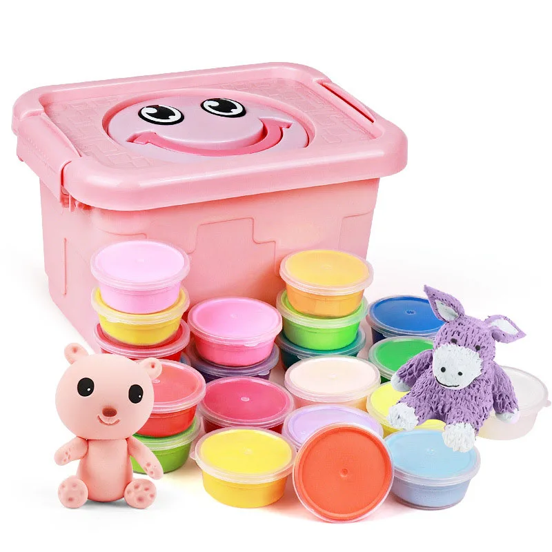 

12 Color Modeling Clay fluffy Slime Cartoon Box Set Kids DIY Educational Toy Soft Plasticine Slime Toys for Children Girls Boys