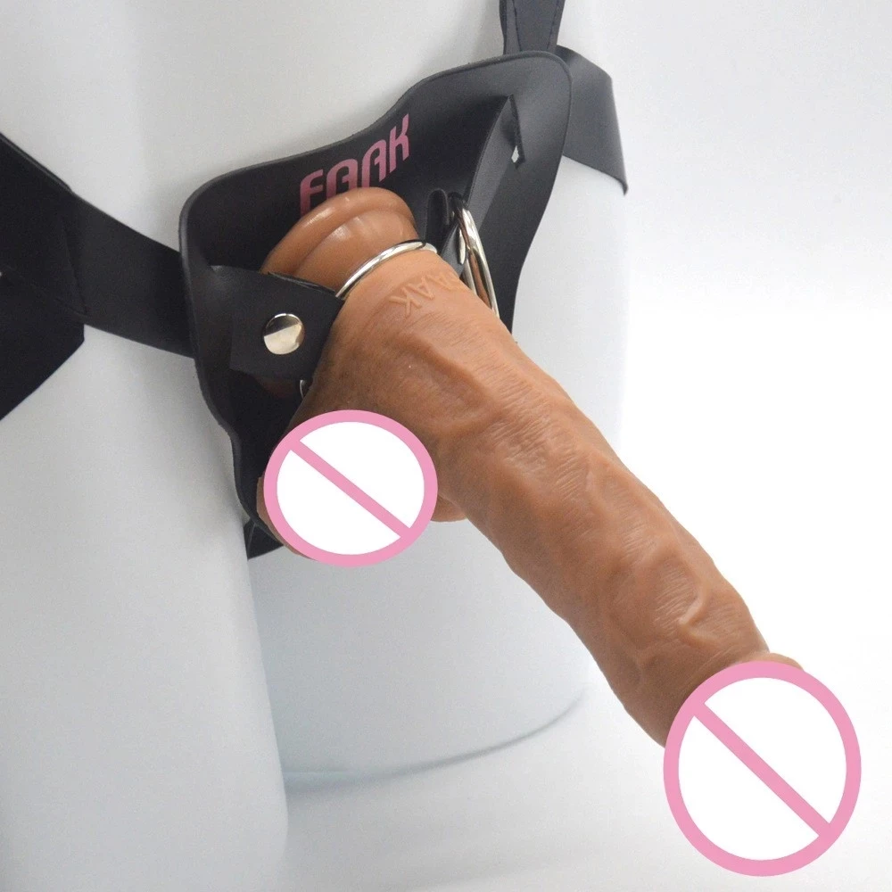 FAAK G109 King Cock Unisex Strap-On Harness Kit with 8.46 Inch Silicone Realistic Dildo Unisex Sex Toys with Strap-Ons Dildos 3