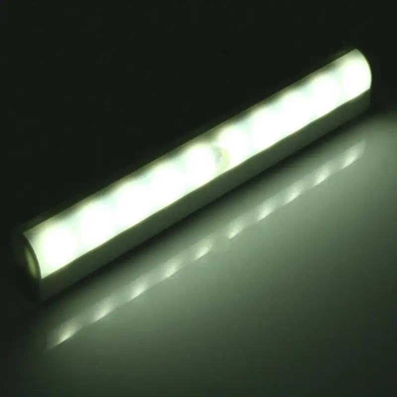 100LM 3528SMD 10LED движения Сенсор светильник бар шкаф ночника