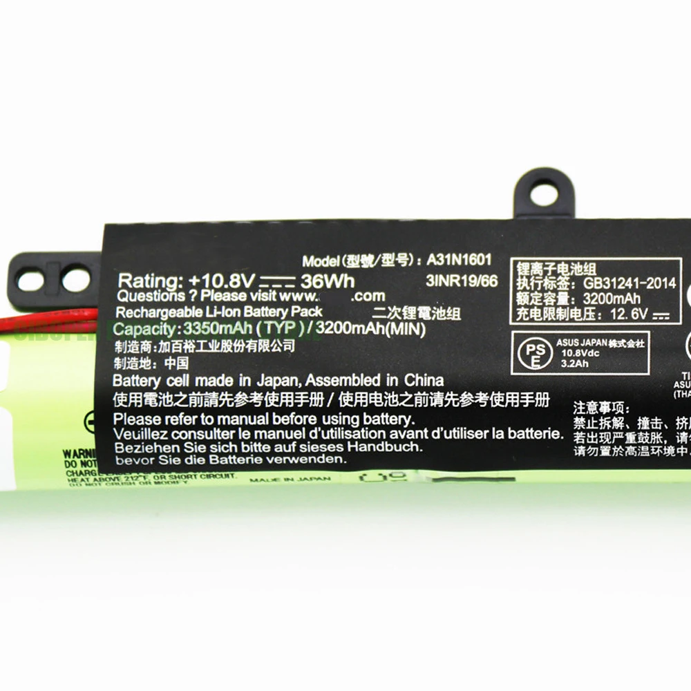 Bateria Genuína do Portátil do pc A31n1601 10.8v 36wh A541u F541u R541u R541ua X541a X541s X541sa X541sc X541u X541ua X541uv Novo - Imagem 3