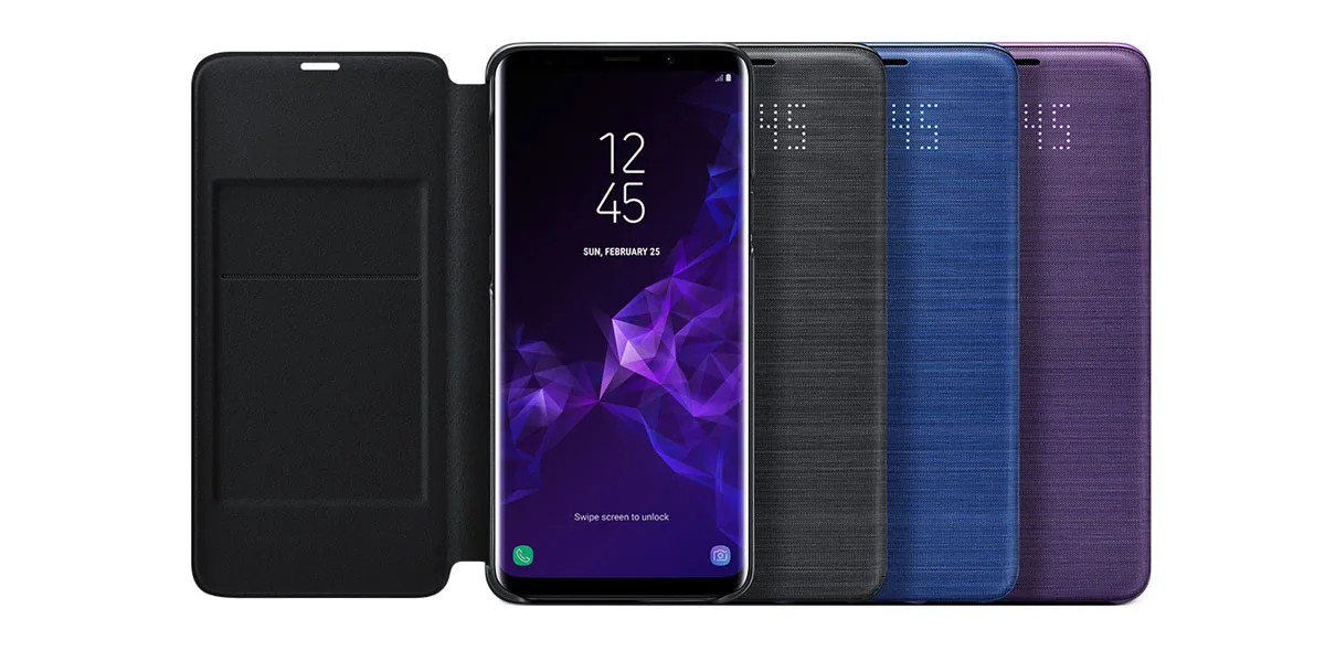 samsung светодиодный чехол Smart Cover чехол для телефона для samsung Galaxy S9 G9600 S9+ S9 Plus G9650 функция сна карман для карт