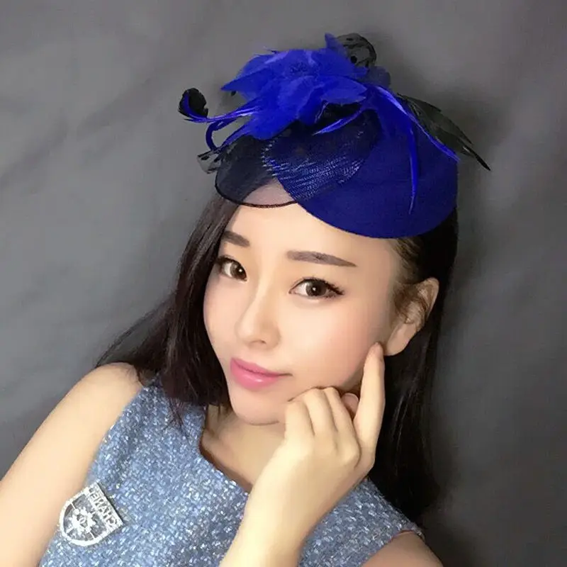 Cheongsam стиль шляпы в богемном стиле Новинка Свежий из перьев диадемы годовой конференции украшение лошадь вечернее платье кепки