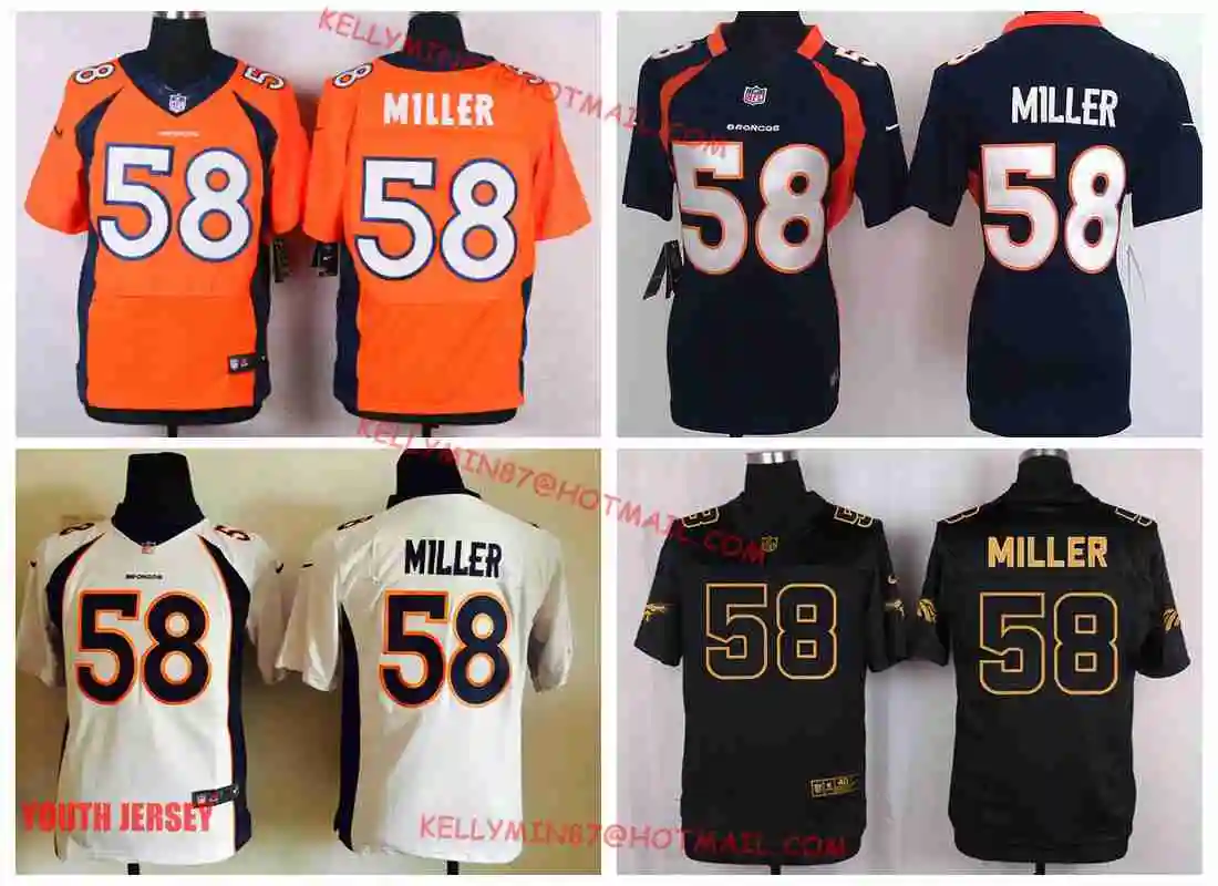 Stitiched, Denver Von Miller для мужчин женщин Молодежная Футболка