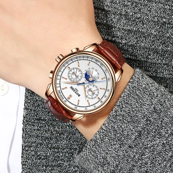 

BOYZHE Top Brand Luxury Gold Men Automatic Mechanical Watches Military Wristwatch Sport Self-Winding Watches Relogio Masculino