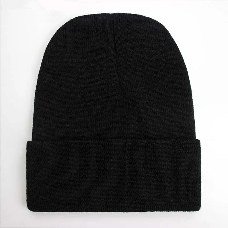 Solid Unisex Beanie Autumn Winter Wool Blends Soft Warm Knitted Cap Men Women SkullCap Hats Gorro Ski Caps 24 Colors Beanies 4