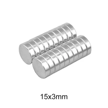 

200pcs 15x3 Super Powerful Strong Bulk Small Round NdFeB Neodymium Disc Magnets Dia15 x 3 mm Rare Earth NdFeB Magnet 15*3 15*3mm