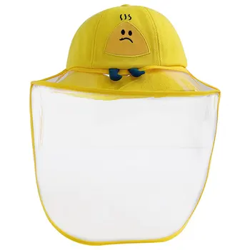 

Anti-Spitting Sun hat Dustproof Detachable Lightweight Cap Transparent Safety face protection supply face shield for adult kids