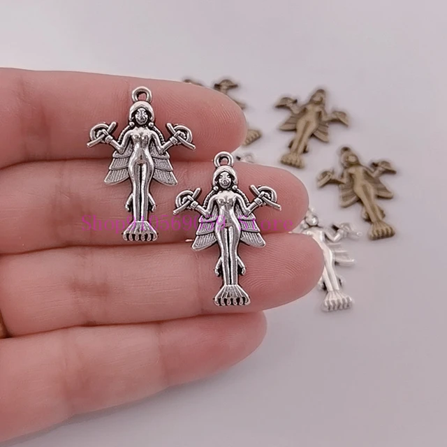 10Pcs Lilith Innana Ishtar Pendant Charms Demon Sigil Pendant Luciferian  Satanic Talisman Charms DIY Making Jewelry