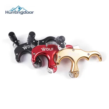 

Bow String Release 3 Fingers Stainless Steel Aid Clamp Type Hook Type Release Aid Grip for Compound Bow Archery Accessories