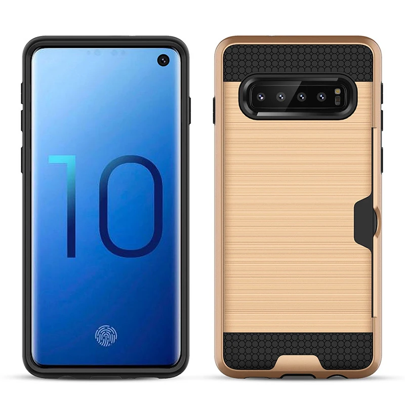 10 шт. чехол Hybird TPU+ PC Armor для samsung S10 5G E S9 S8 Plus Note 10 10+ 9 8 двухслойный матовый чехол для карт