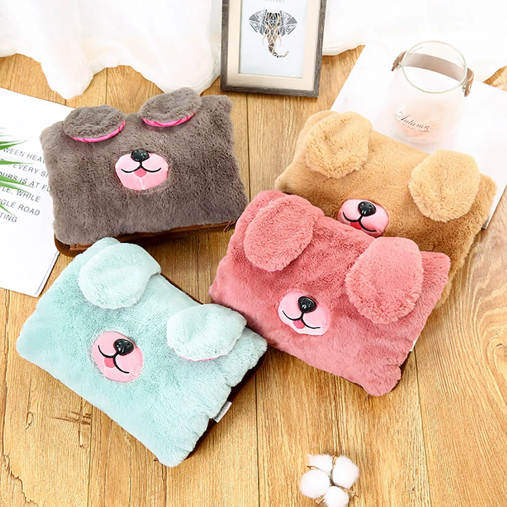 Saim Heating Warm Water Bag Cartoon Cute Plush Hot Water Bottle Charging Explosion-proof Charging Hot Water Bag Heat Jug JJ50681