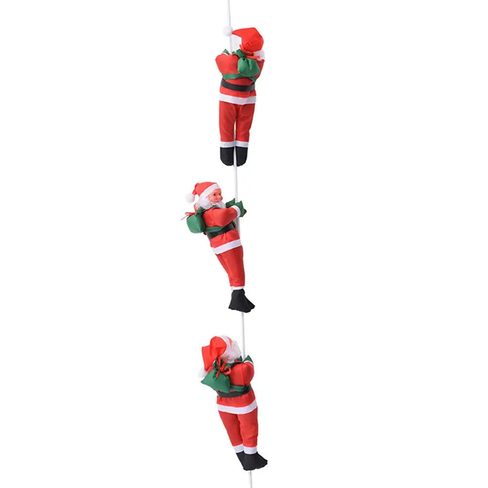 30/60CM Christmas Doll Pendant Climbing Rope Ladder Santa Claus Christmas Decorations Outdoor Xmas Hanging Pendant Toy Gifts - Цвет: Rope 30cm 3pcs