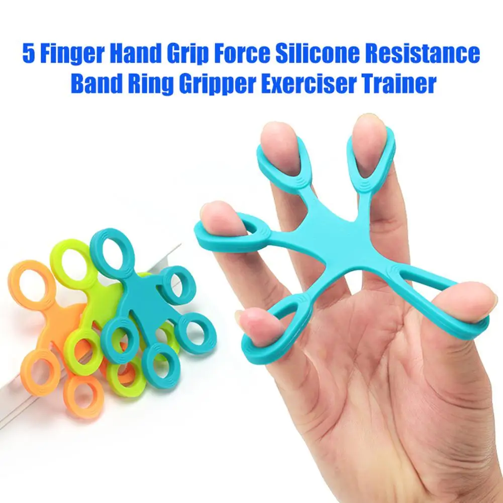 

1PCS Fitness Hand Finger Trainer Pull Ring Band Tension Tool Strength Exerciser Training Finger Rehabilitation Trainer