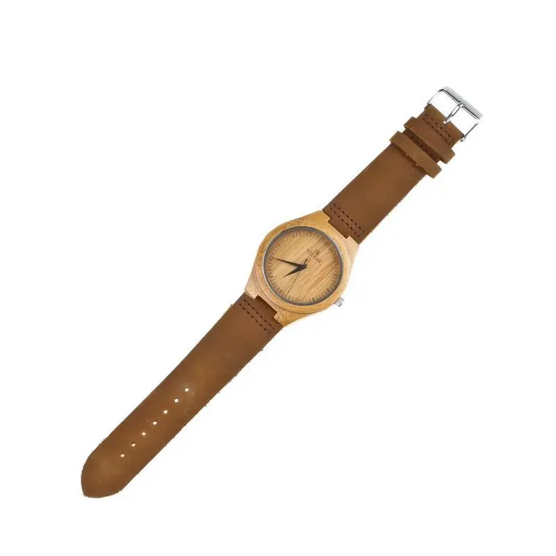 Limited Real Wooden Watches Leather Couples Bamboo Spot Wholesale Indonesian Market.i Single-handedly Supply Table
