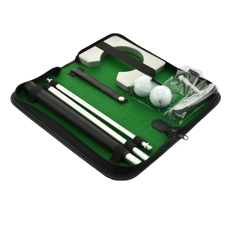 

Portable Golf Putter Practicee Set Travel Indoor Golfs Ball Holder Putting Training Aids Tool With Carry Case Gifts FDX99