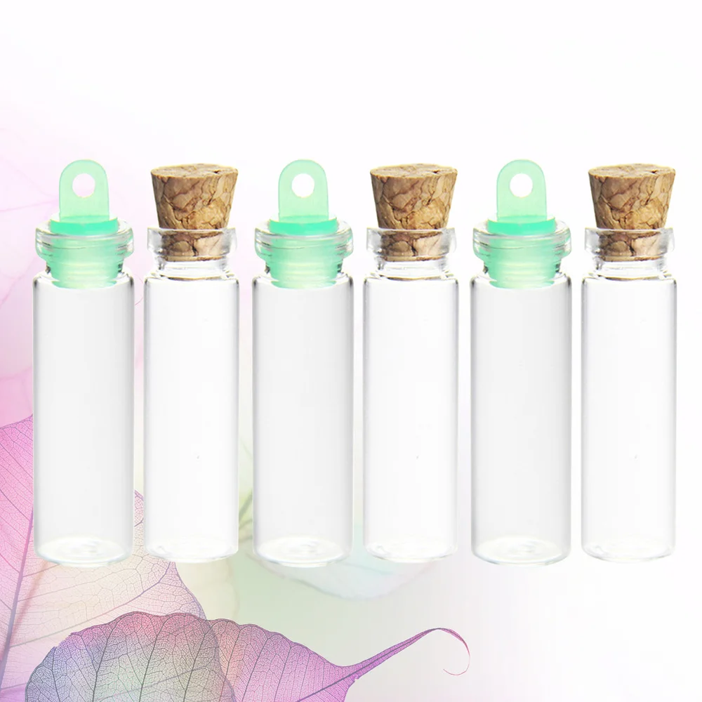 40pcs Small Mini Glass Jars Wish Bottles DIY Hanging Decorative for Wedding Party Home (Colorful 20pcs Cork Style + C | Электроника