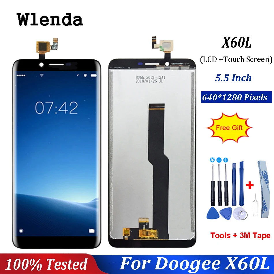 

For Doogee X60L LCD Display +Touch Screen Screen Digitizer Assembly Replacement 5.5 inch For New doogee x60l Tested+Free Tools