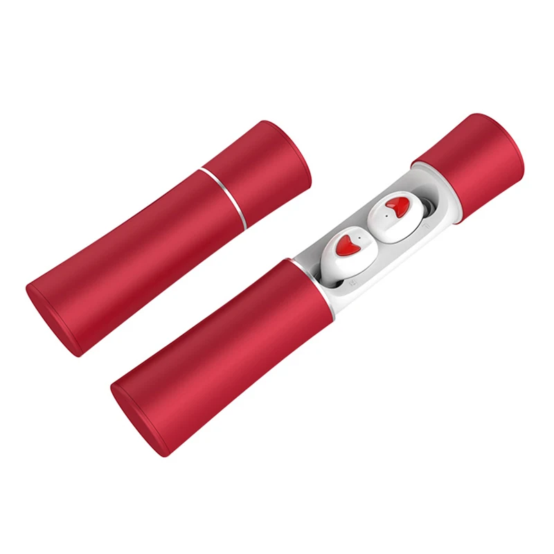 Claret TWS bluetooth гарнитура 5,0 металлический рычаг беспроводные наушники HiFi гарнитура с шумоподавителем спортивные наушники TW20 - Цвет: Claret