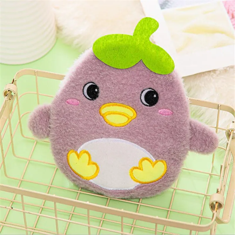 Winter Cartoon Animal Hot Water Bottle PVC Stress Pain Relief Therapy Hot Water Bag with Knitted Soft Cozy Cover Hand Warmer 1pc