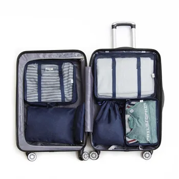 

4SET / LOT Travel Bags Sets Waterproof Packing Cube Portable Clothing Sorting Organizer Luggage Tote Storage Bag