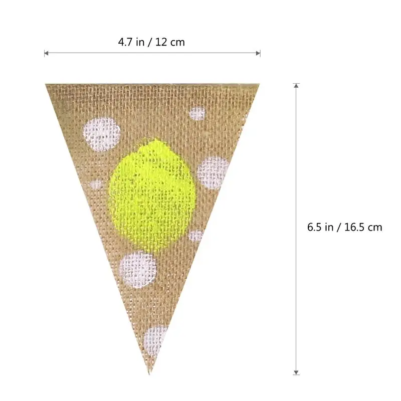 OULII 2M Pennant Yellow Lemon Bunting Banner Baby 1st Birthday Hanging Decor Hanging Garland ONE Photo Booth Home Party A35