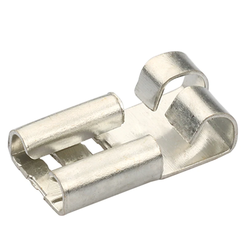

100sets 6.3 Flag chicken claw insert spring flag guard socket cold pressure terminal