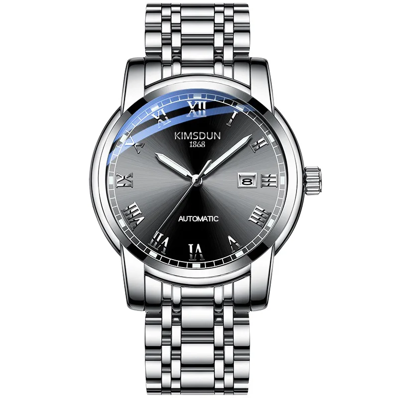 

2019 New Style Gold Liston Brand Fine Steel Belt Hollow out Fully Automatic Analog Watch MEN'S Watch Waterproof Business MEN'S W