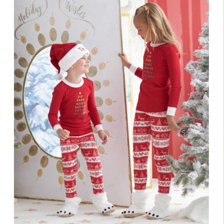 Family Matching Clothes Outfits Look Christmas Pajamas Set Father Mother Children's Sleepwear Clothing Christmas Family Pajamas