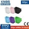 20/40/60PC KN95 Face Mask Adult mascarillas Mask Fish Non Woven 4-Ply ffp2mask Mixed Style 3D Mask mascherine ffp2 Masks 1