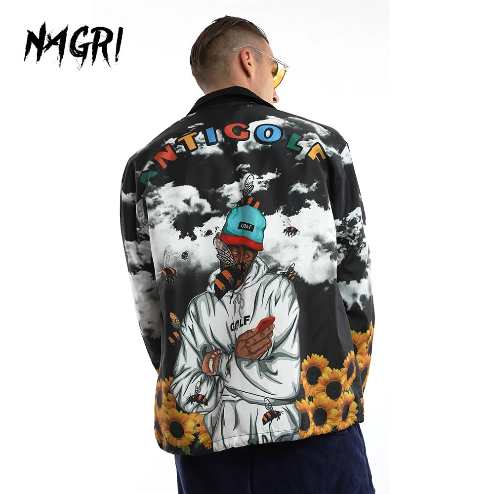 Chaqueta Bomber de Golf Wong para hombre, cazadora de Hop, piloto, abrigo Rap Star Cargo, ropa calle, chándal informal, primavera y otoño|Chaquetas| AliExpress