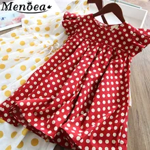 Повседневное платье для девочек; коллекция года; модные стильные детские платья без рукавов в горошек; милая Одежда для девочек; детское платье для девочек