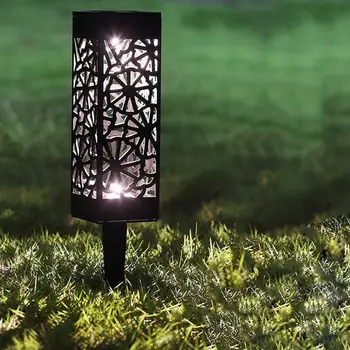 

LumiParty 1PC LED Solar Lawn Lamp Hollowed Out Light for Outdoor Garden Lawn Decoration