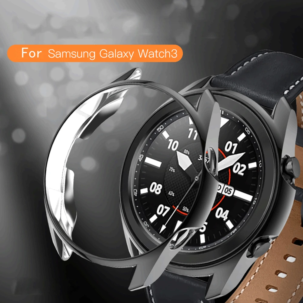 Чехлы для samsung galaxy watch 3 45 мм 41 чехол гибкий ТПУ покрытие защитный бампер