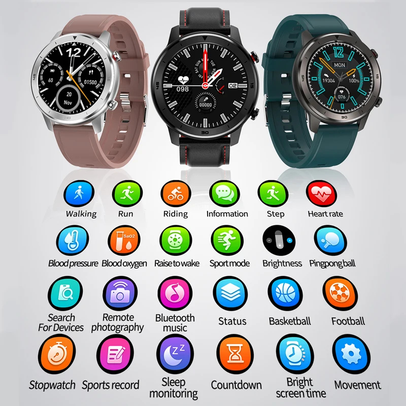 MAFAM DT78 Smart Watch Men Women Smartwatch Bracelet Fitness Activity Tracker Wearable Devices Waterproof Heart Rate Monitor