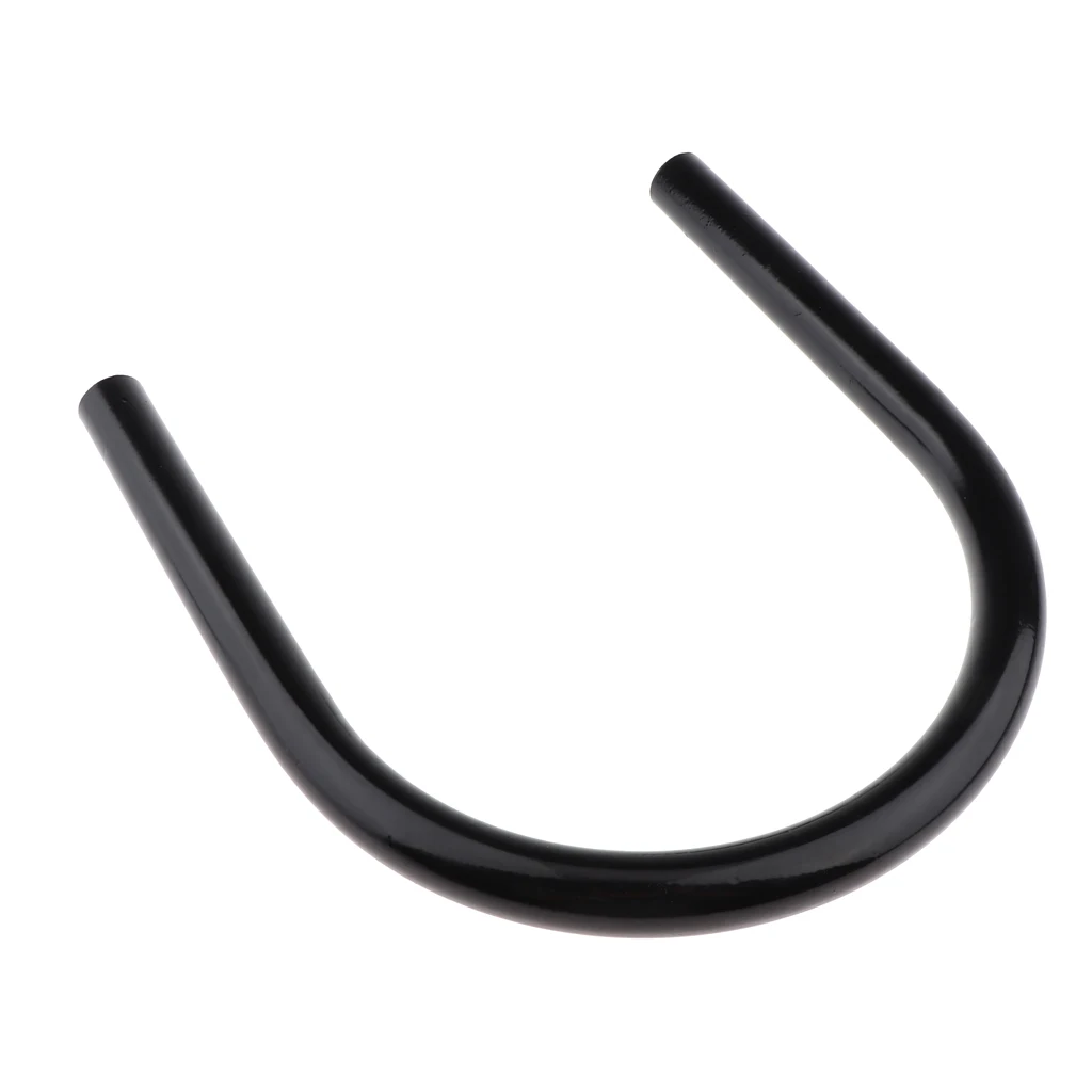 210mm Metal Rear Seat Flat Frame Hoop Safety Grab Bar Hand Rail for Motorcycle Universal, Black