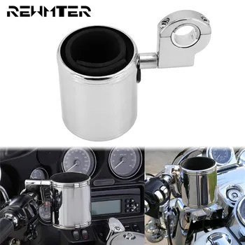 

Motorcycle 7/8" & 1'' & 1.25'' Handlebars Crash Bar Drink Cup Holder Chrome For Harley Dyna Touring Softail Sportster 883 1200