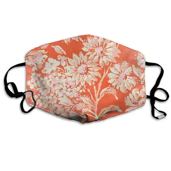 

Mouth Mask White Flowers Print Masks - Breathable Adjustable Windproof Mouth-Muffle, Camping Running for Women and Men