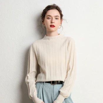

2020New genuine pure cashmere Slim sweater women natural real cashmere Pullovers sweater winter sweater customized