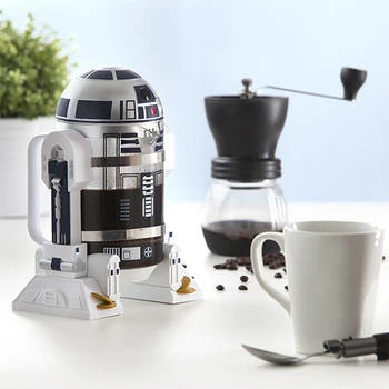 

R2-D2 Household Hand punch coffee machine Coffee Press Pot Percolator Star Wars R2-D2 Mini coffee machine insulation pot 1pc