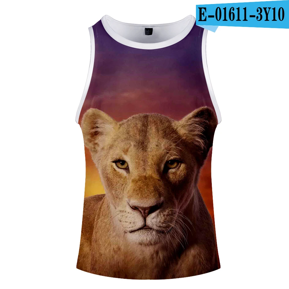 18 Summer Fashion Hip Hop Cartoon King Lion Costume Printed 3d Bodybuilding Tank Tops Sleeveless Men Women Clothing Fitness 3D Vest - Цвет: 18