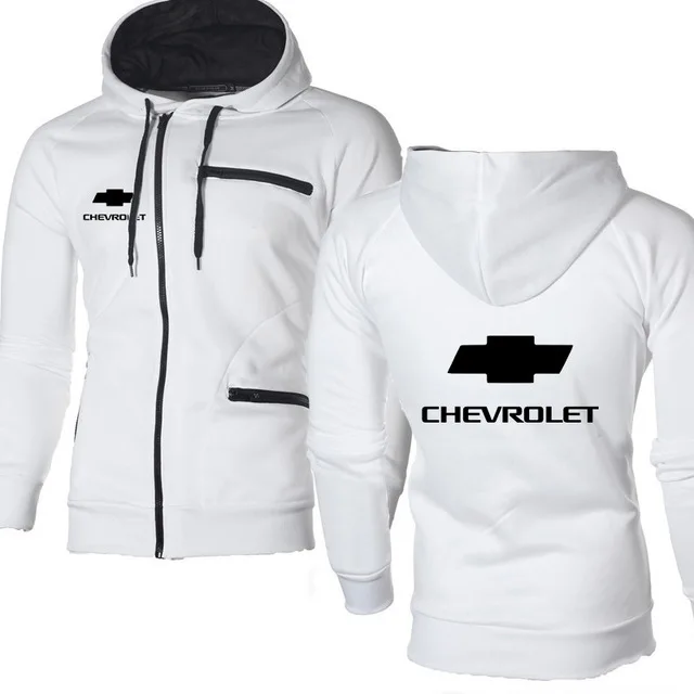 Мужская куртка Chevrolet с логотипом автомобиля, повседневная, хип-хоп, Harajuku, с длинным рукавом, флисовая, теплая, с капюшоном, толстовки на молнии для мужчин - Цвет: as picture